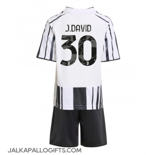 Juventus Jonathan David #30 Koti Peliasu Lasten 2025-26 Lyhythihainen (+ Lyhyet housut)